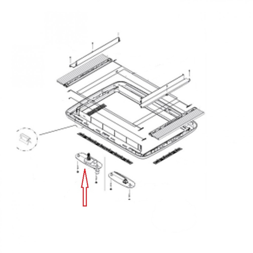 Dometic Midi Heki Draaihendel Crème