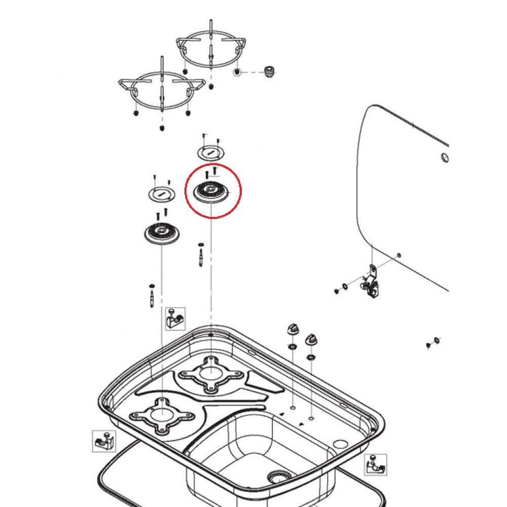Dometic Burner Top, Screws, 2pcs 4071442737