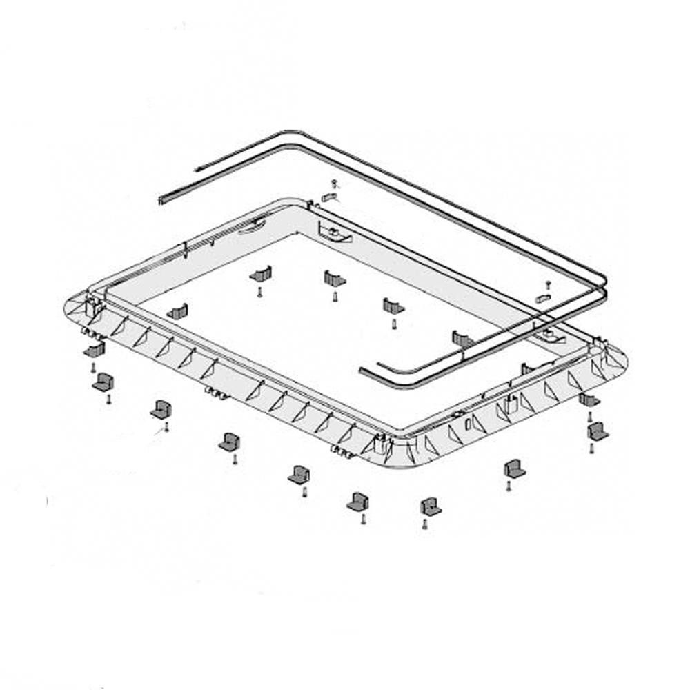 Dometic Heki 2 Buitenkader compleet 32-39 mm