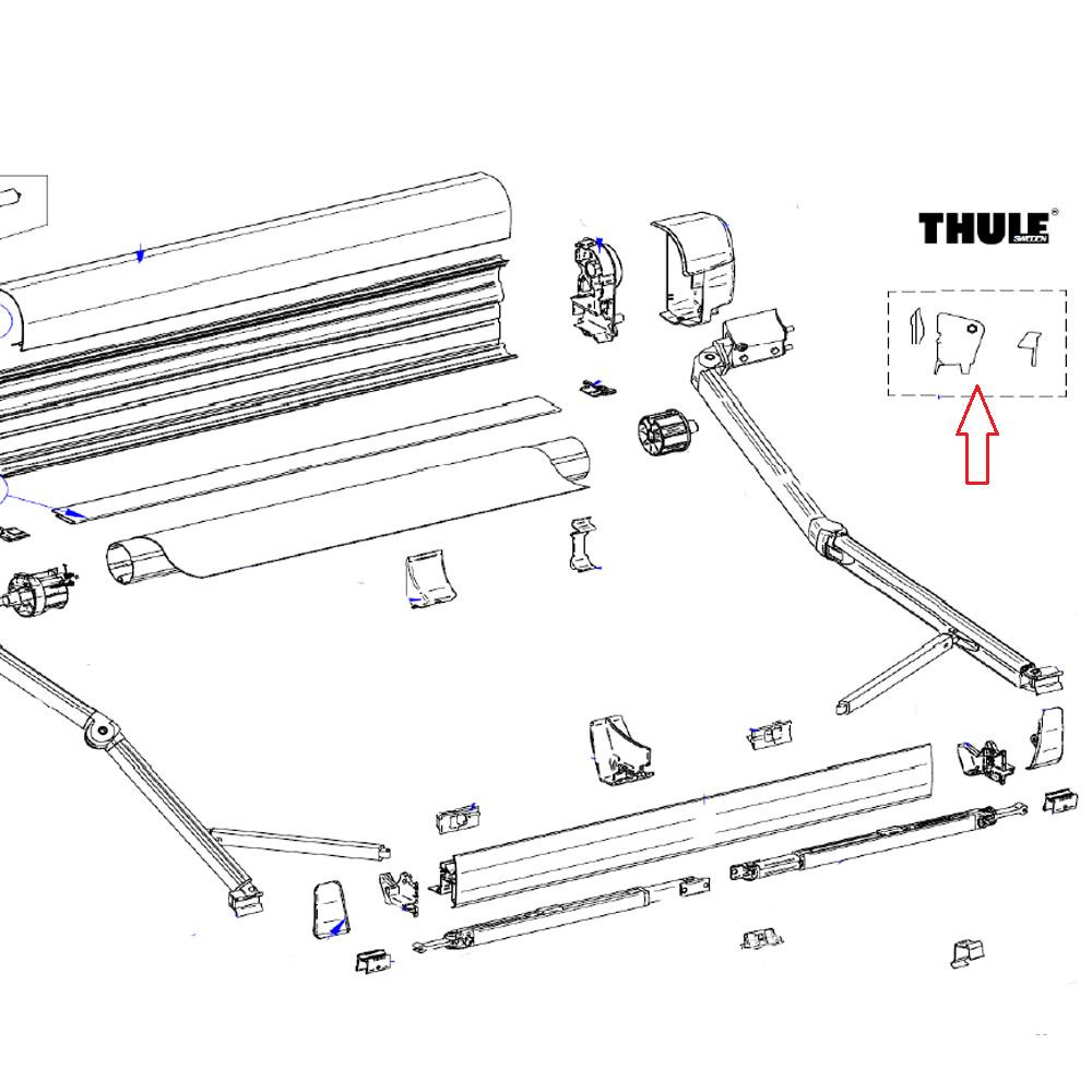Thule Connection Pieces Tension Rafter 8000