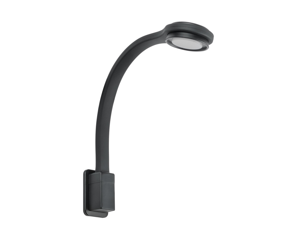 LED Lamp Zwanenhals R2 Flex Rond + USB-C Zwart