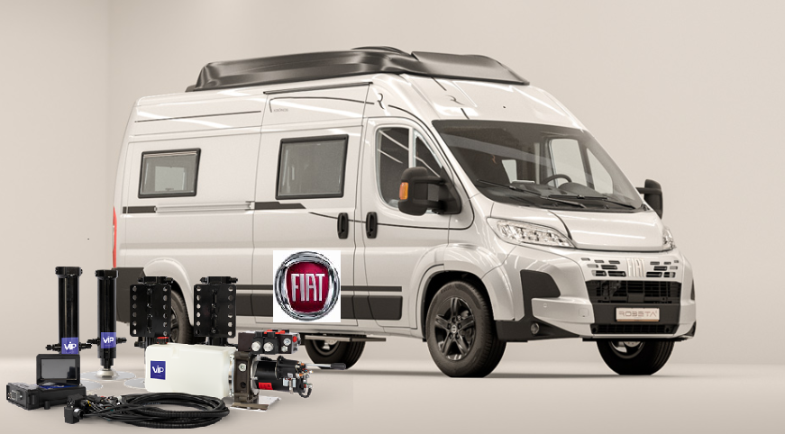 Camper met VIP hydraulisch levelsysteem