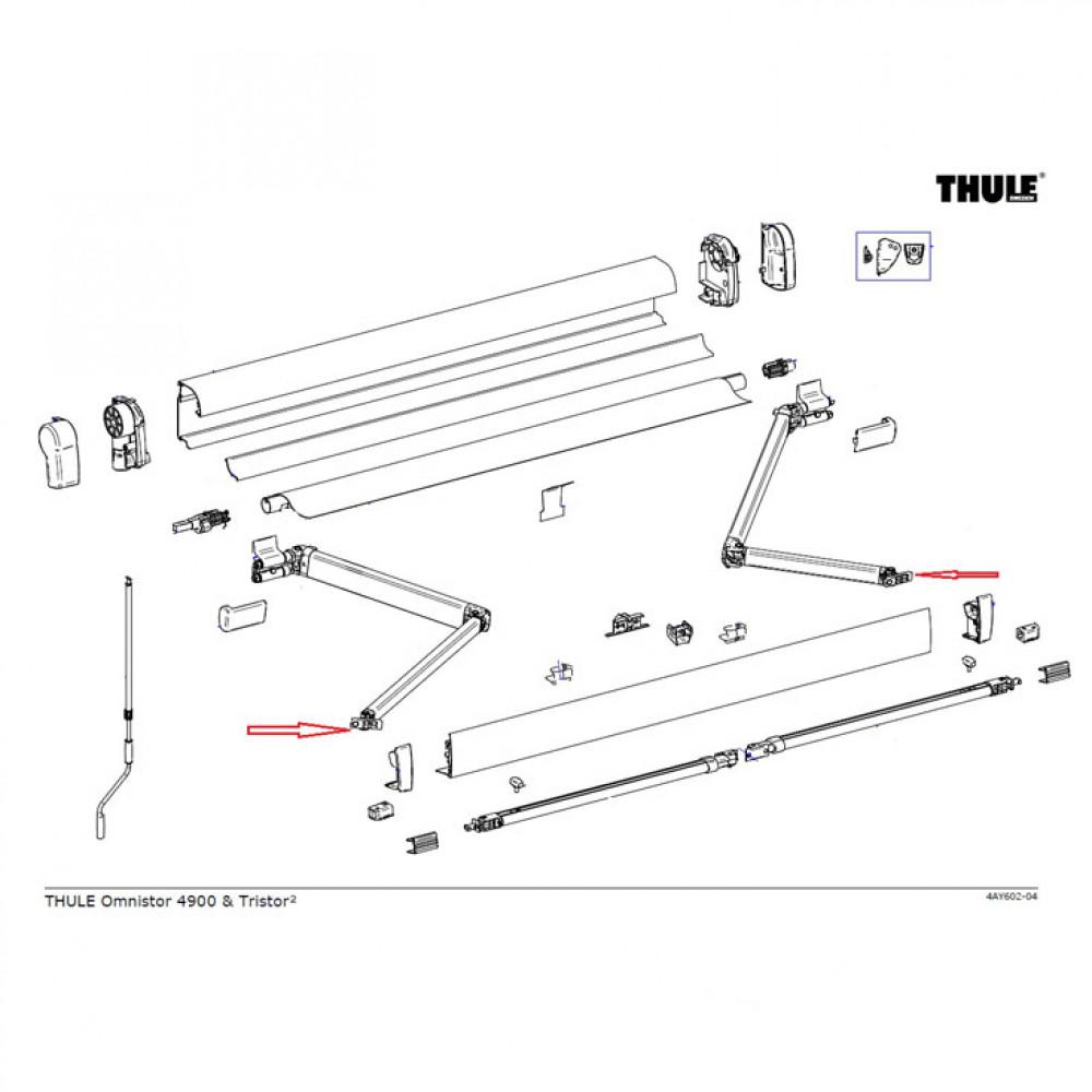 Thule Stop Knikarm LH+RH 4900/6200