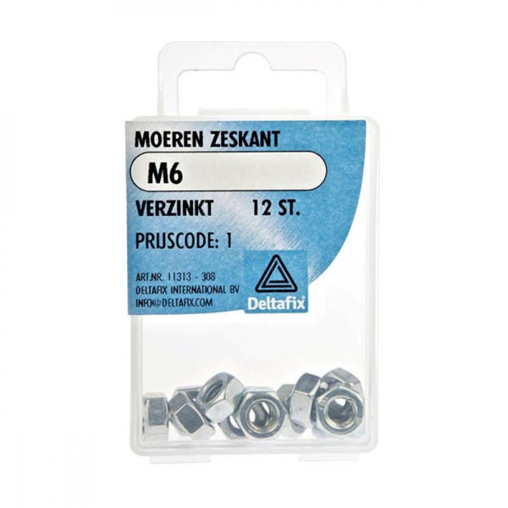Moer Zeskant Verzinkt M6 Set 12st
