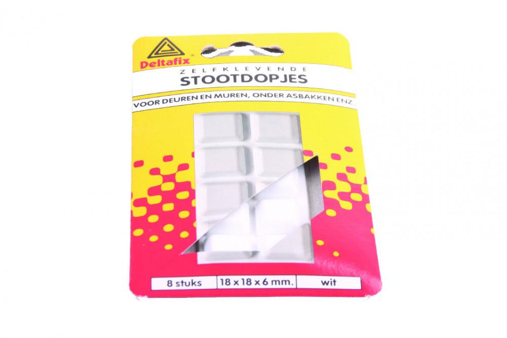 Deltafix Stootdopjes 18x18mm Transparant set 8st