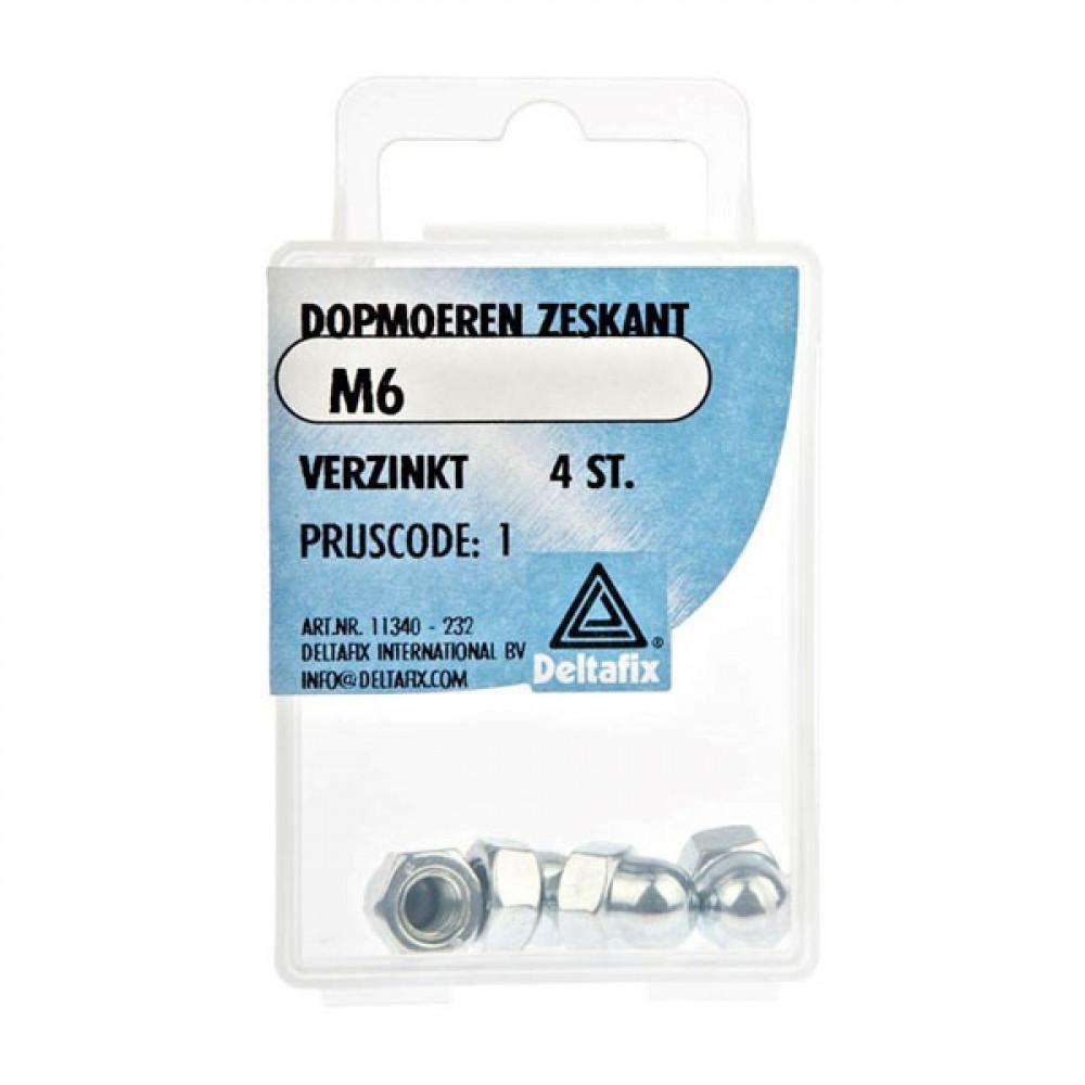 Dopmoer Verzinkt M6 4st