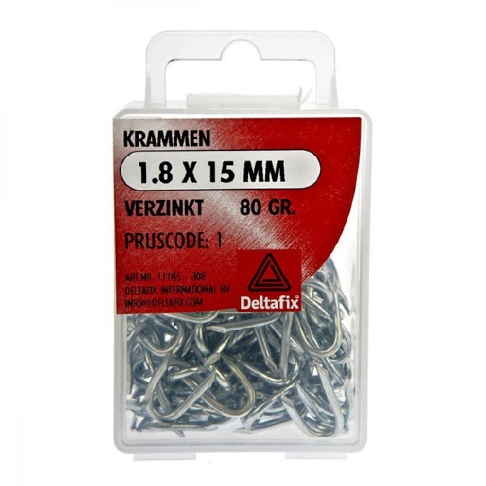 Deltafix Krammen 1.8x15mm Verzinkt 80gr.