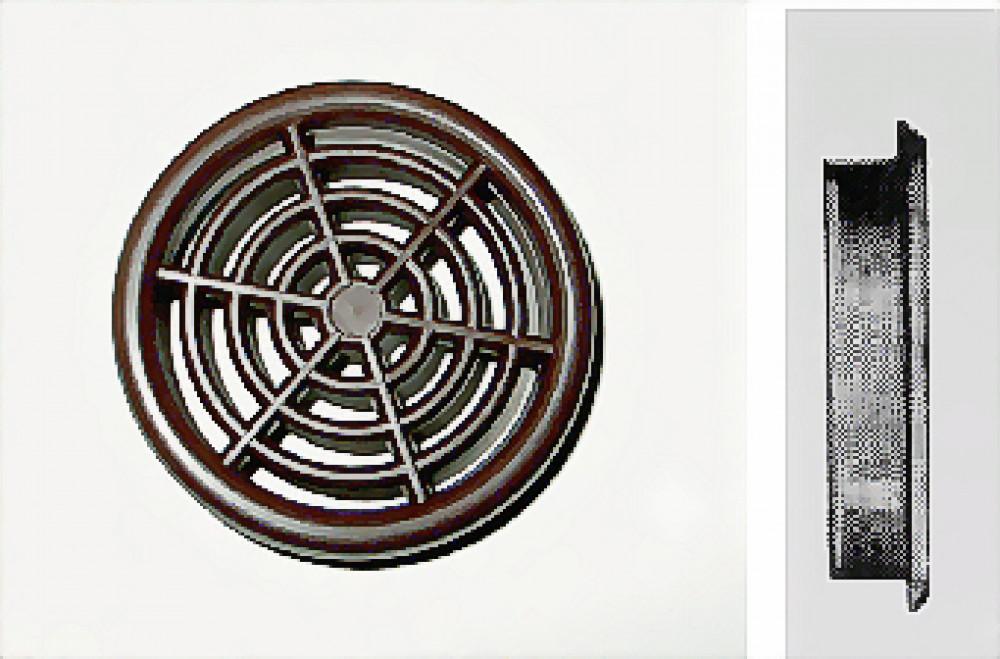 Rozet bruin 43-48mm rond opbouw