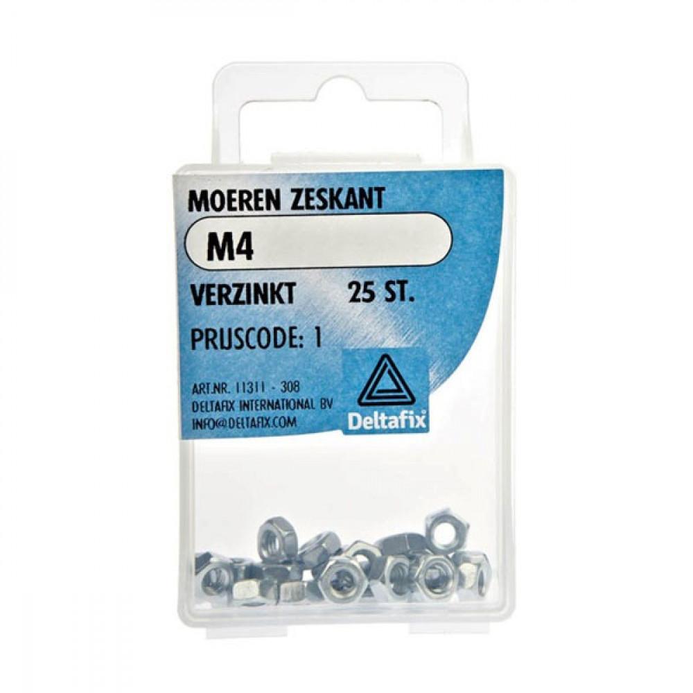 Moer Zeskant Verzinkt M4 Set 25st
