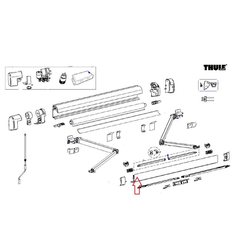 Thule Lead Rail 5200 4.50 Geanodiseerd