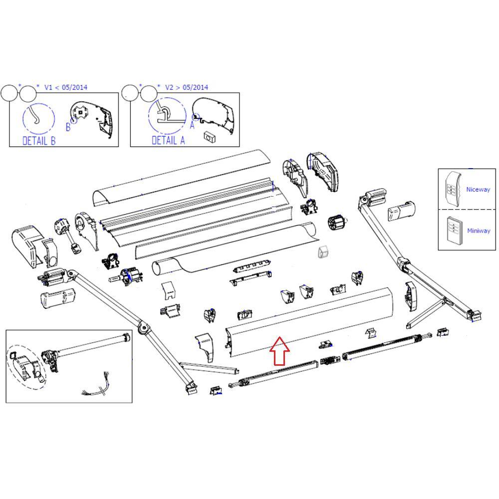 Thule 9200 Lead Rail 500m Geanodiseerd