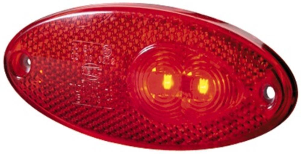 Hella Markering LED met Reflector Ovaal Opbouw Rood