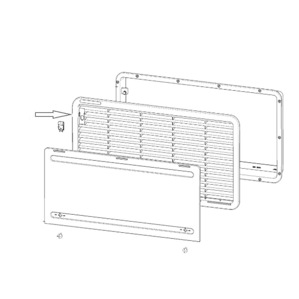 Dometic Luchtafvoerrooster Beige 277x518mm LS300