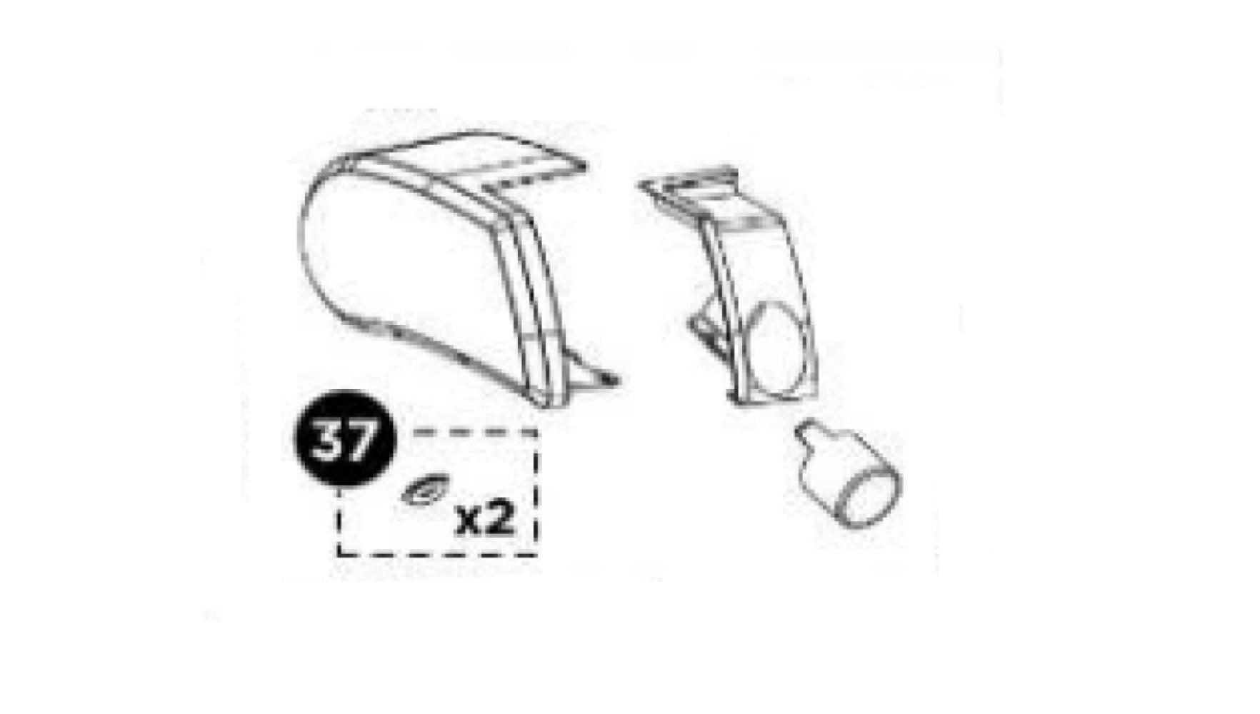Thule 9200 Endcap Main Housing 230V LH EM Wit
