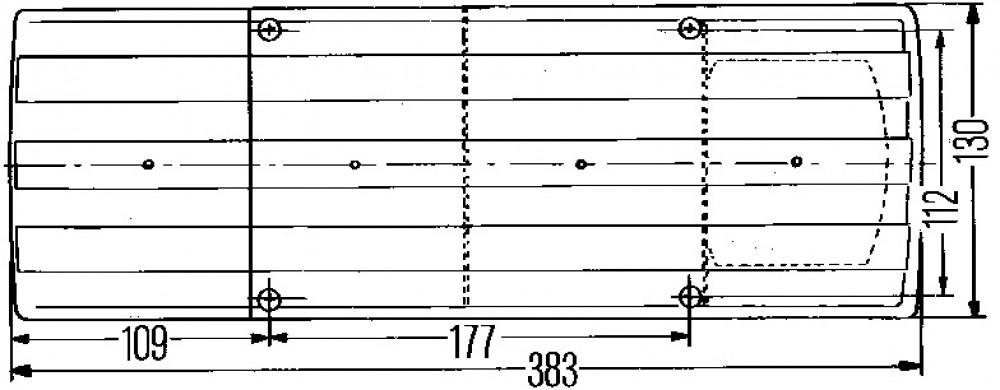 Hella Achterlicht Rem/ Knipper/ Mist 4-Vaks Inbouw