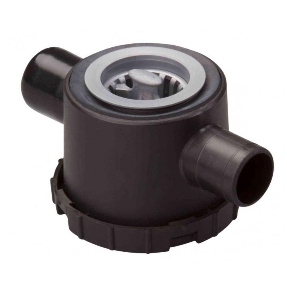 Reich afvoerplug zwart 39 mm met 2 aansl.