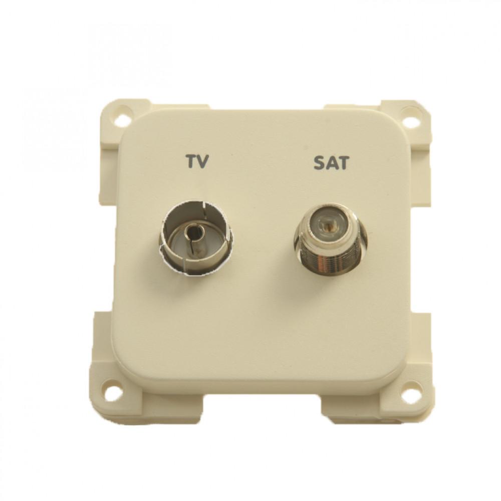 Presto Contactdoos TV + SAT Inbouw S-10.000 Wit