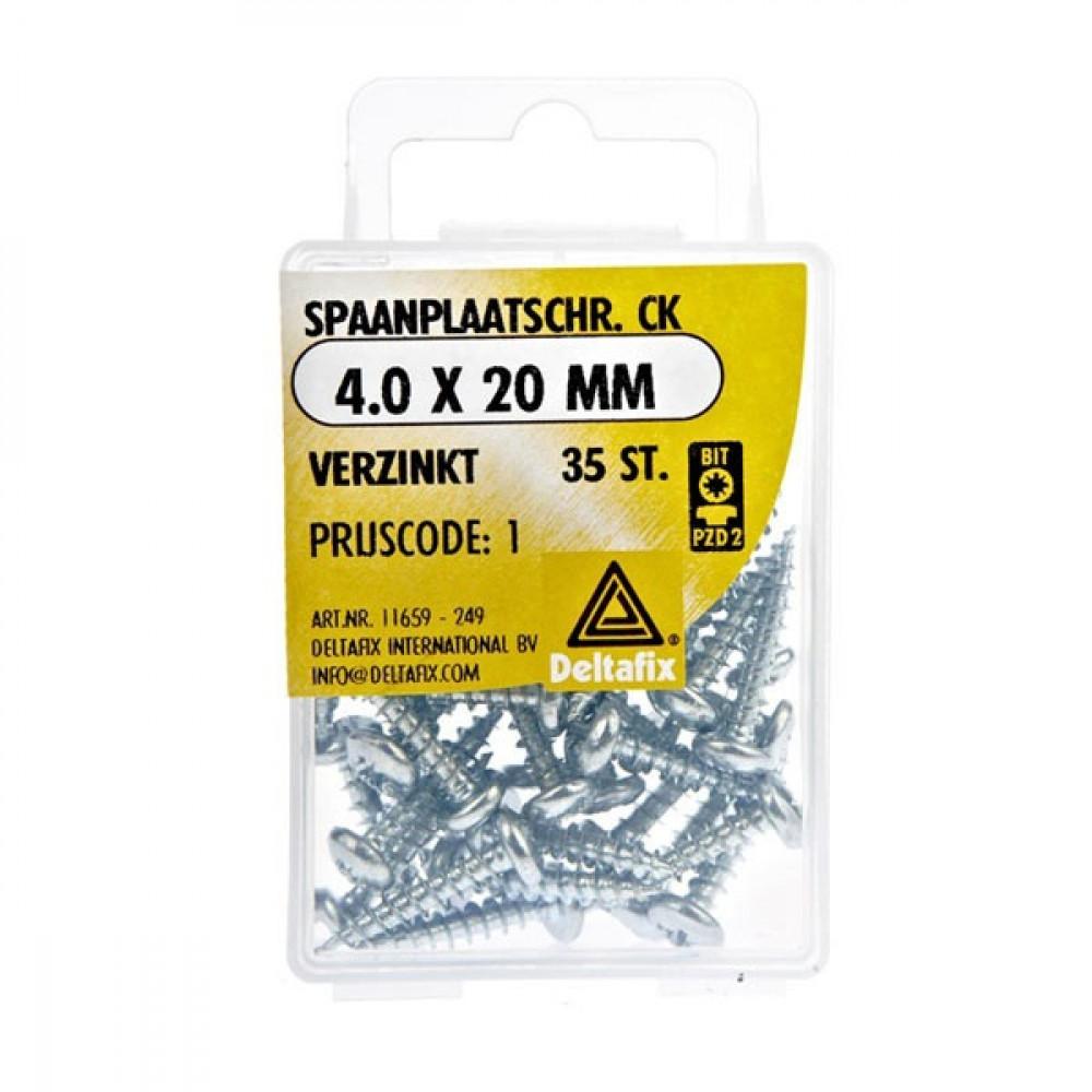 Spaanplaatschroef CK 4.0x20mm Set 35st