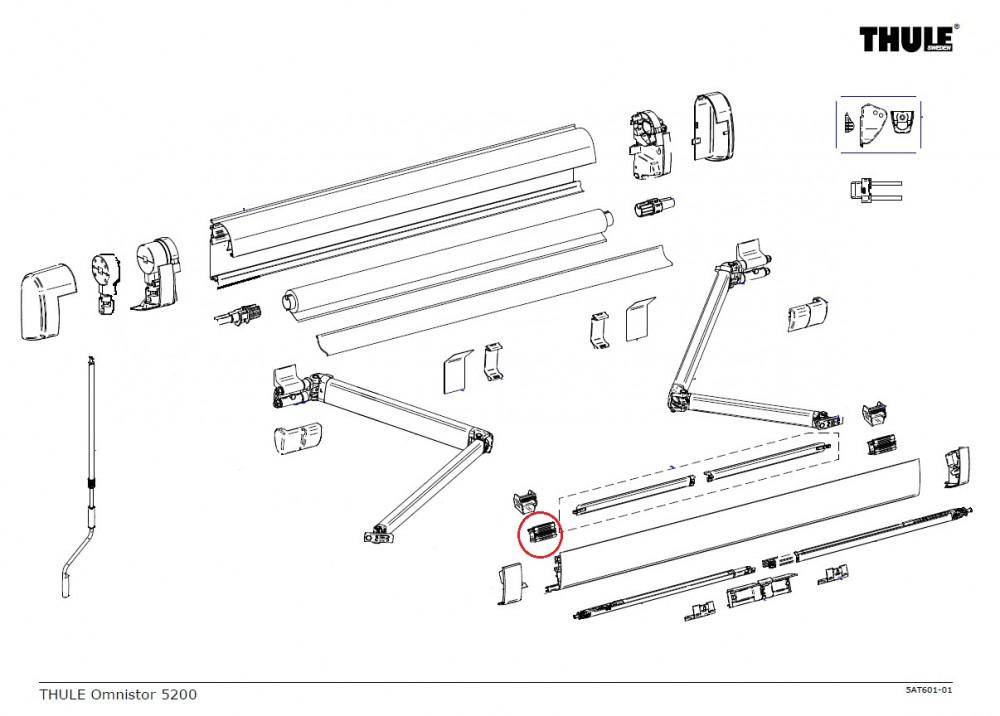 Thule Connection Support Arm LH 5200