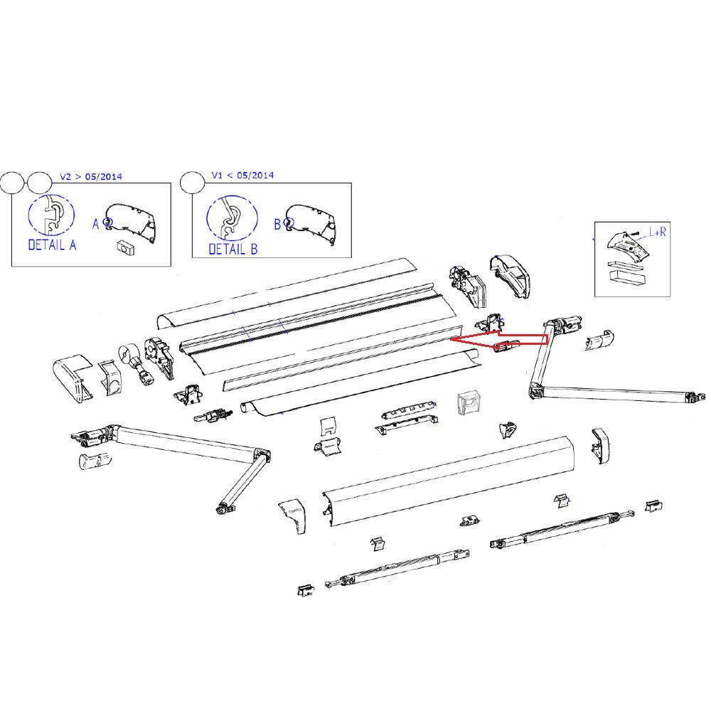 Thule 6200 Support Roller Tube 4,00m