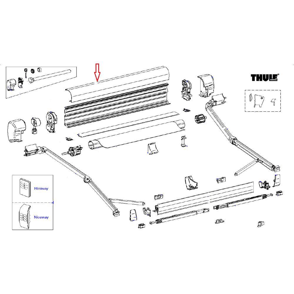 Thule 8000 Roofhousing 450 Geanodiseerd