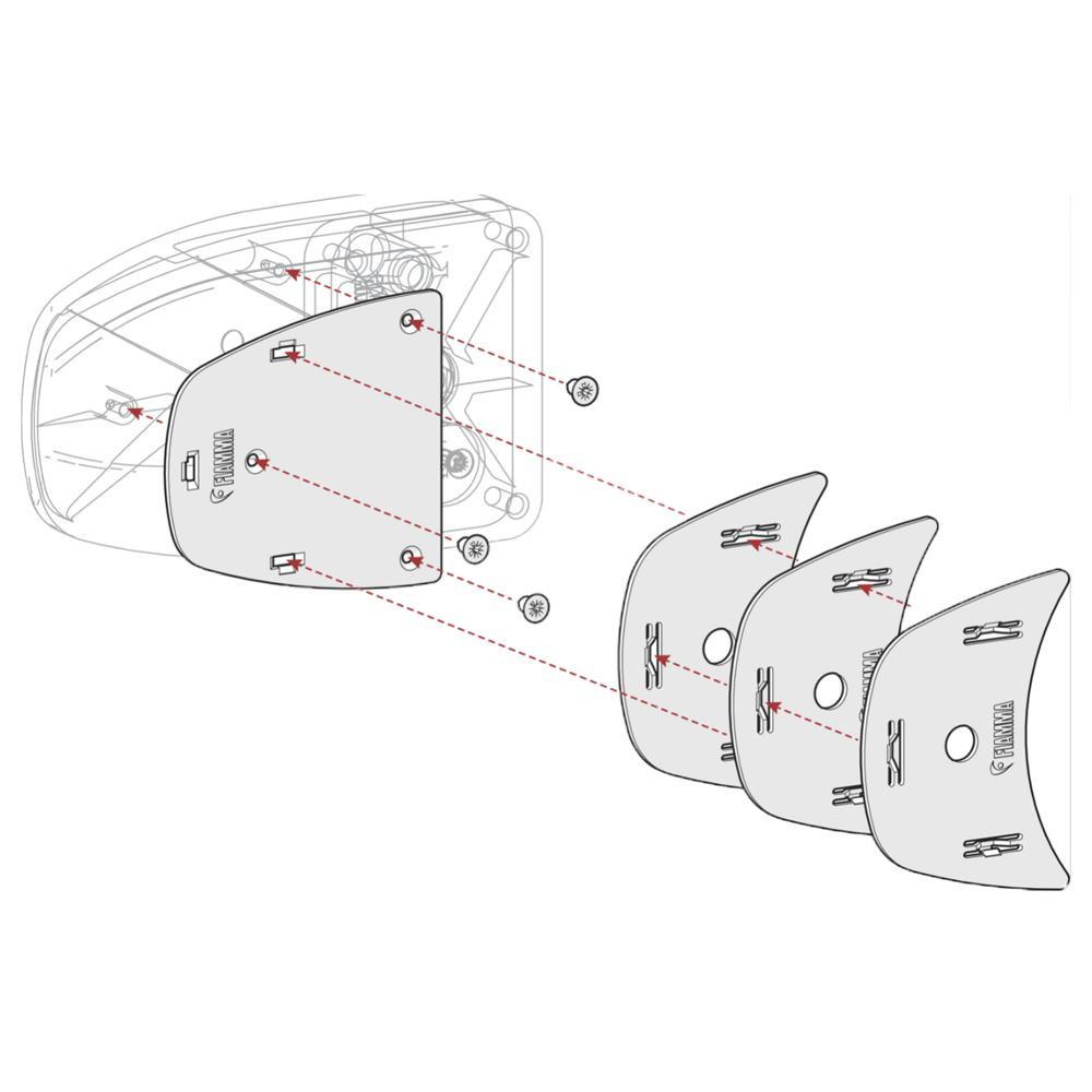 Fiamma Kit Spacer Safe Door >2017 Zwart