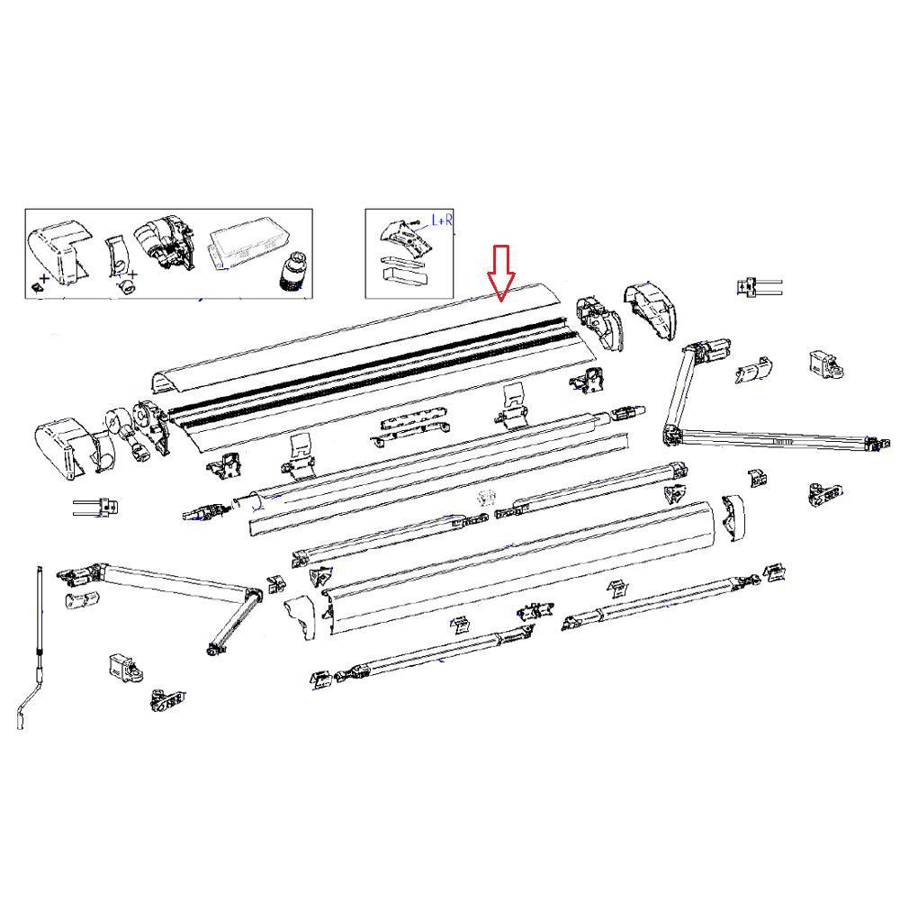 Thule 6300 Cover Housing 3.75m Geanodiseerd