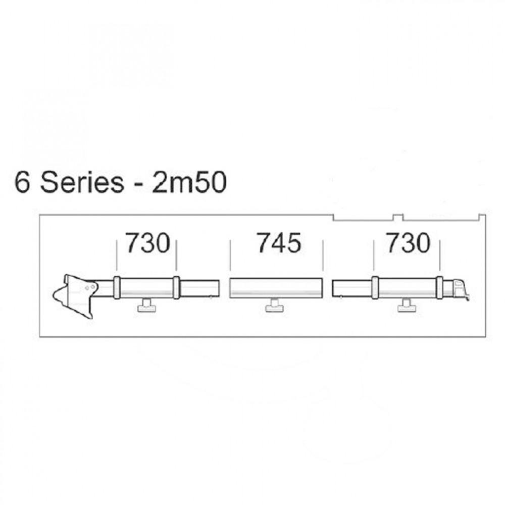 Thule clamping profile 6 series 2,50 RH