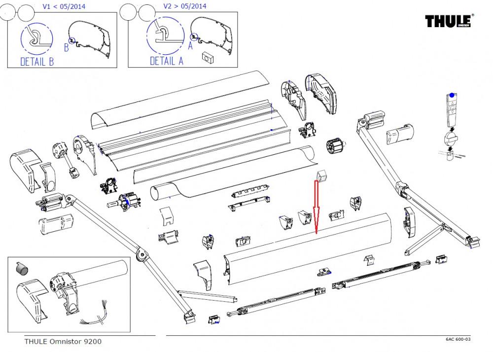 Thule Lead rail 9200 6,0 m ano
