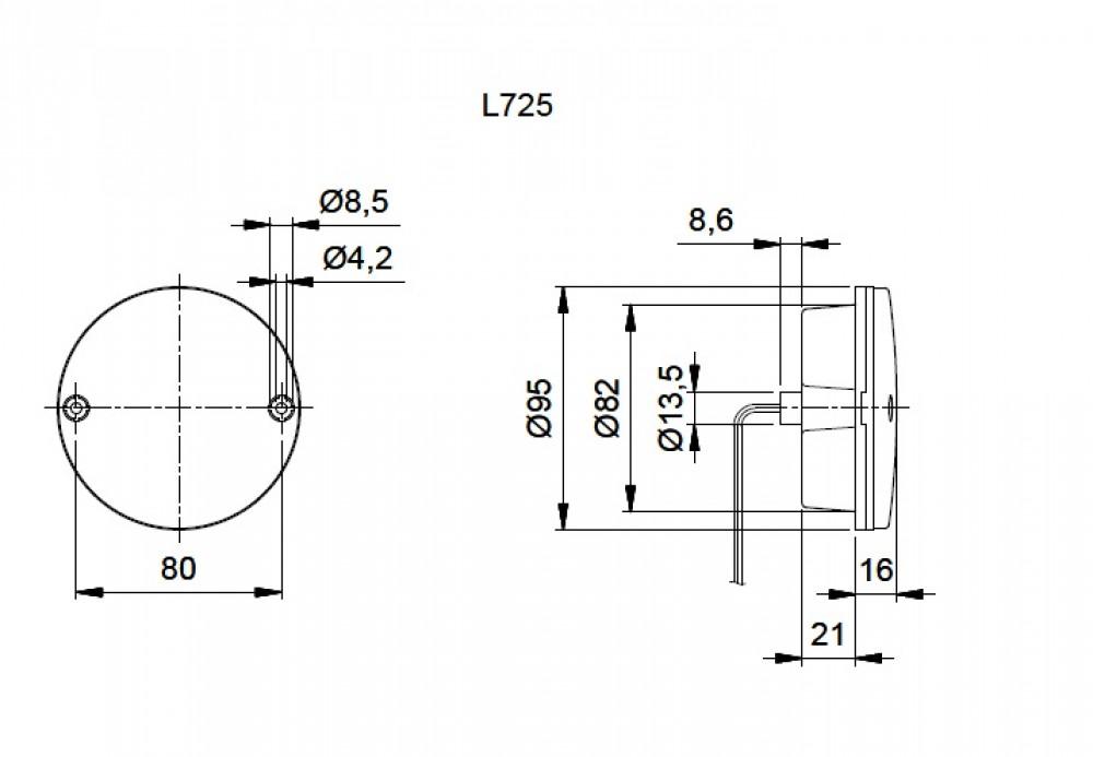 Jokon Knipperlicht LED 725 Rond Wit