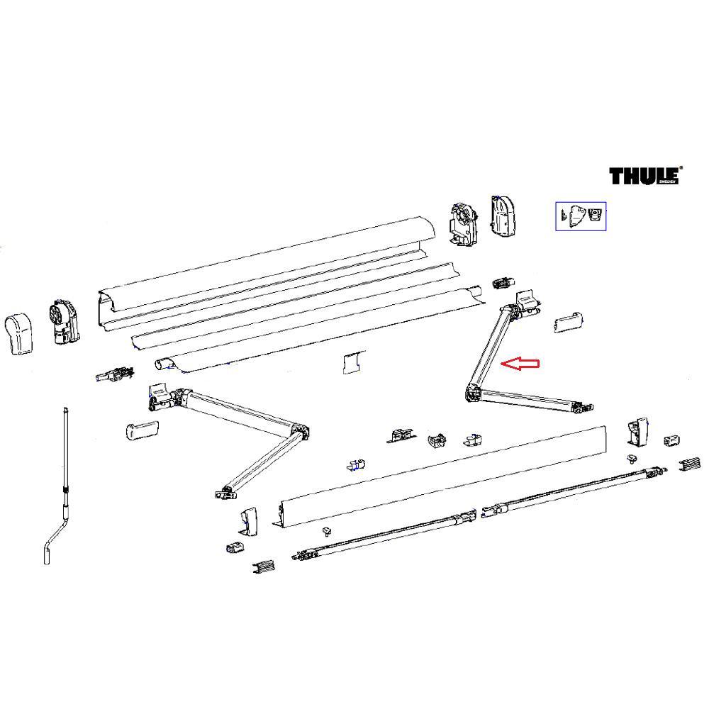 Thule 4900 Scharnierarm rechts 260