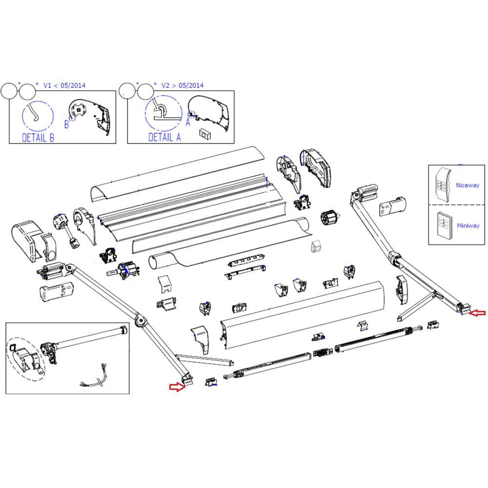 Thule 9200 Bevestingset Knikarmen Lead Rail