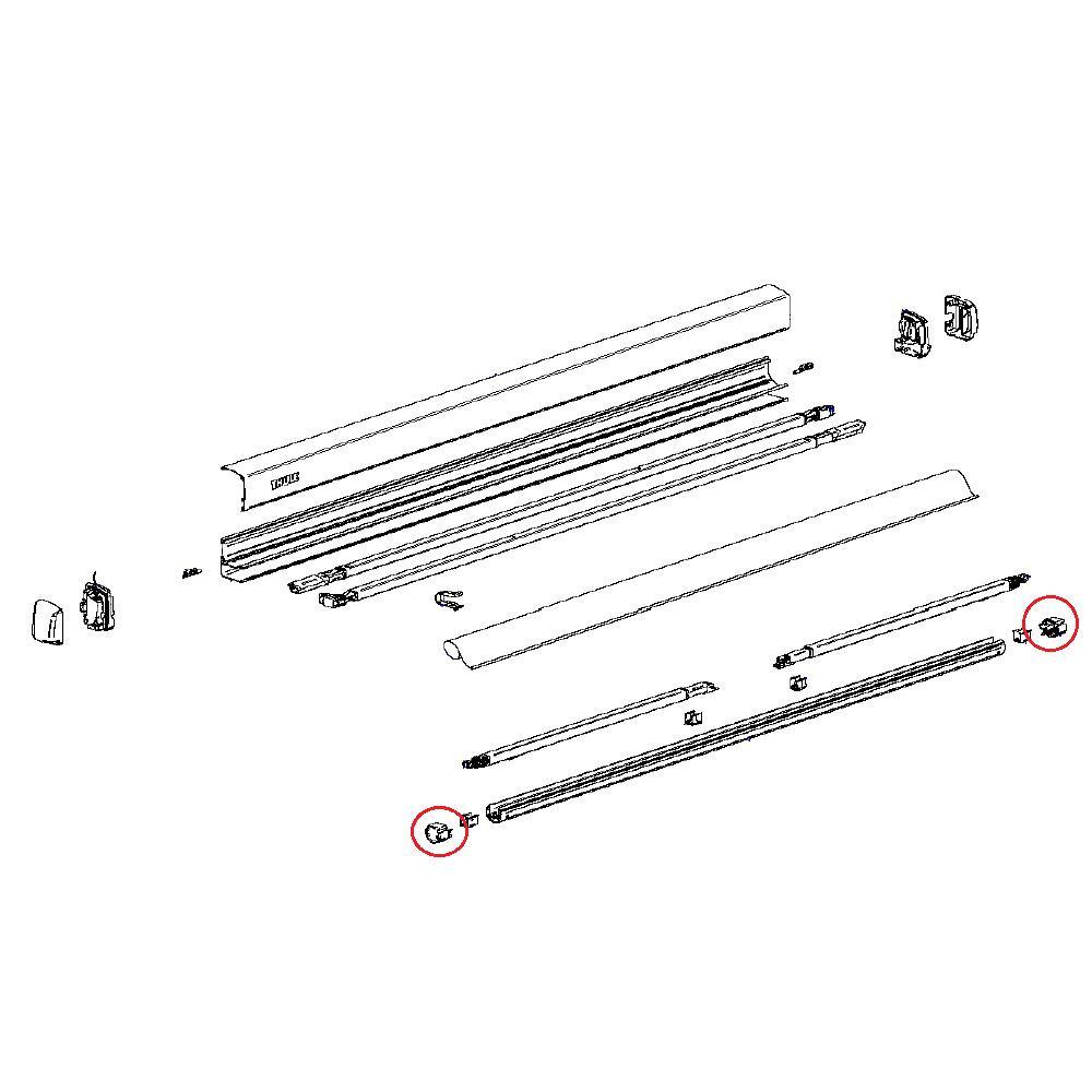 Thule Endcap Roller Tube L+R 3200