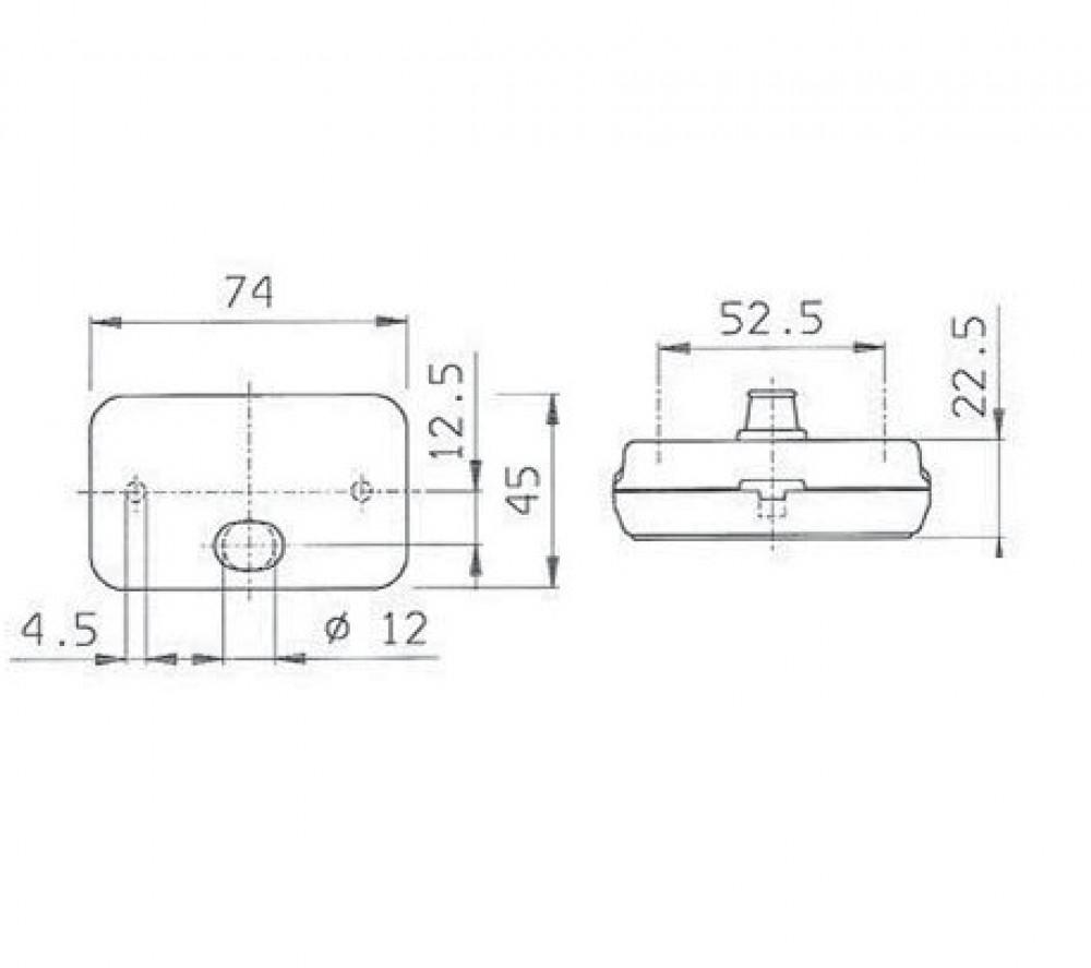 Jokon Breedtelicht PL130 Rechthoekig Opbouw Wit