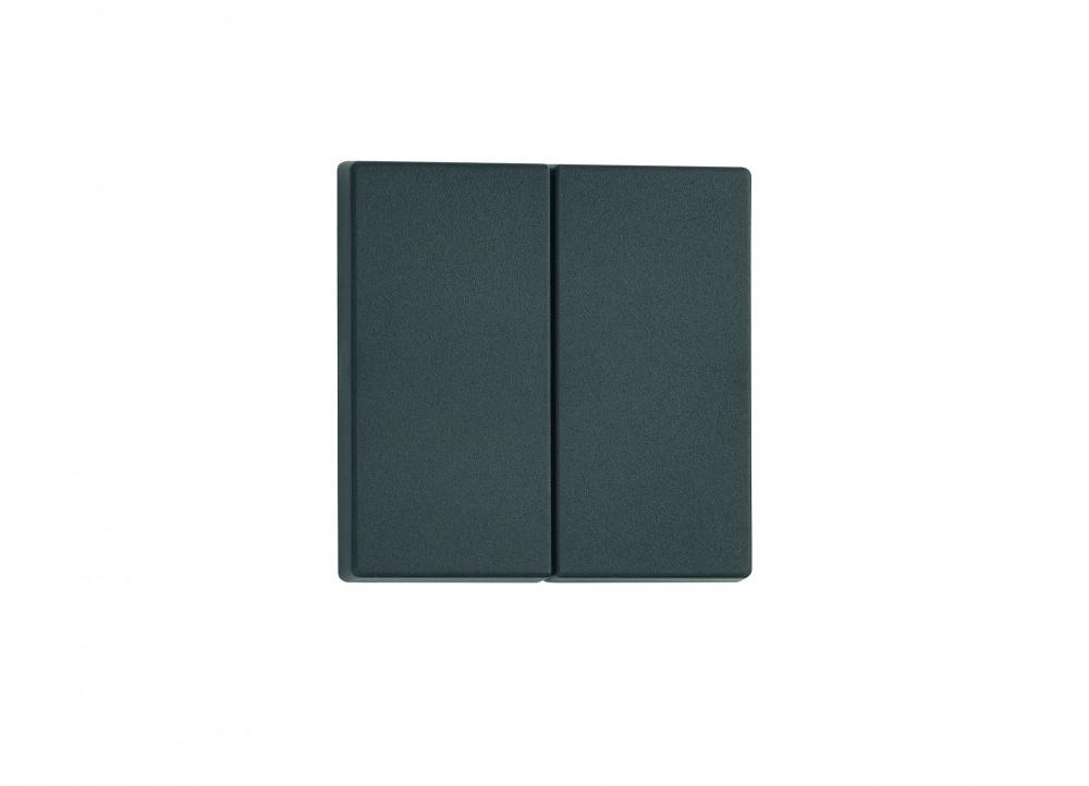 Presto Afdekplaat Wipschakelaar Dubbel S-20.000 Zwart