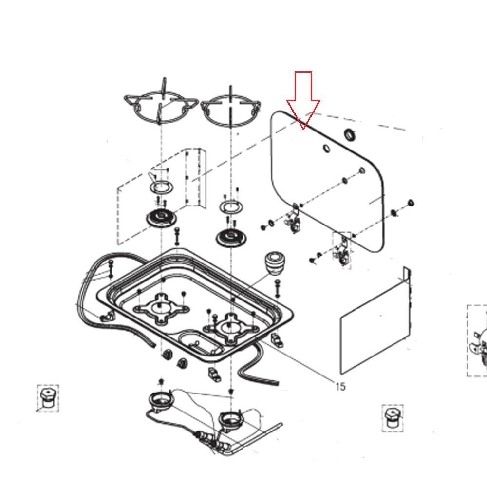 Dometic CE99 Komfoor Glasplaat