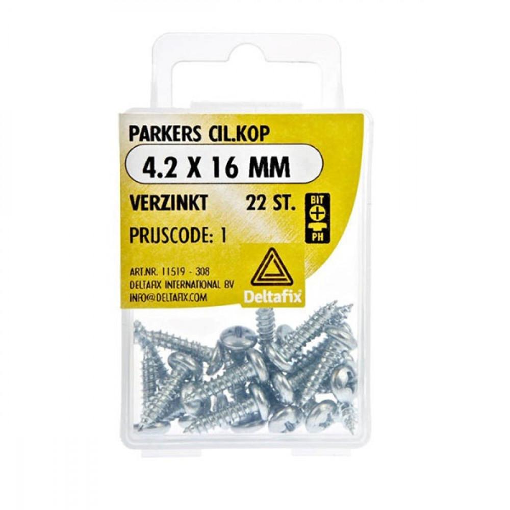 Deltafix Parker CK Verzinkt 4.2x16mm Set 22st