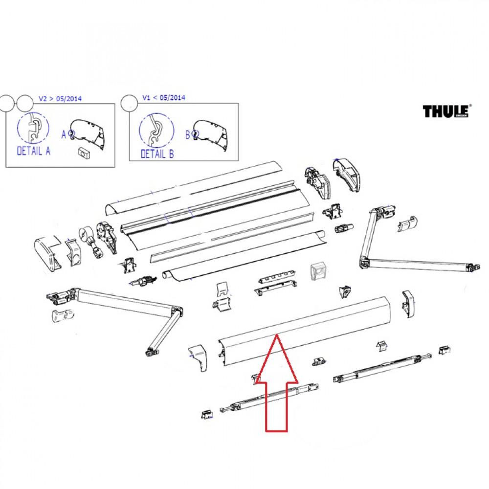 Thule leadrail 6200 Wit 4,0 mtr