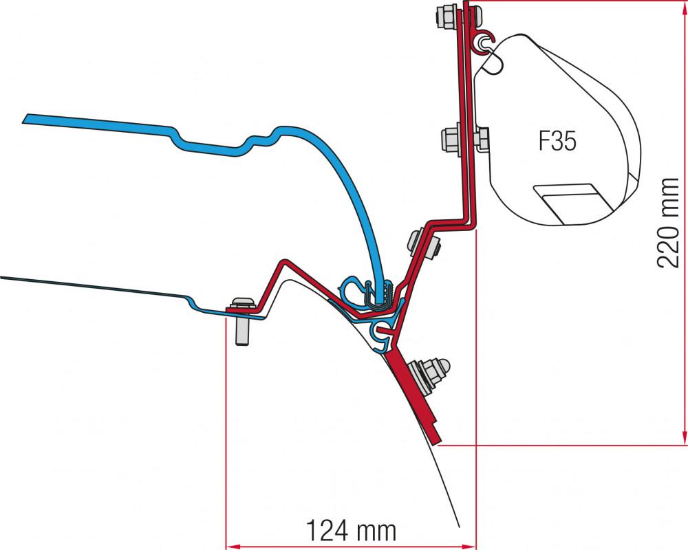 Fiamma Mercedes V-Class/Marco Polo Kit H1-L2 >2014 F35/F45