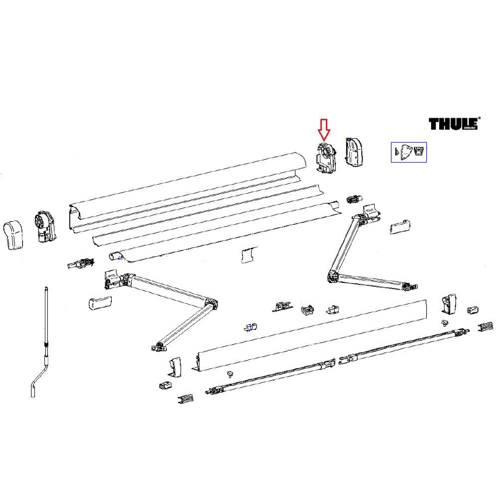 Thule 4900 Binnenkap rechts antra