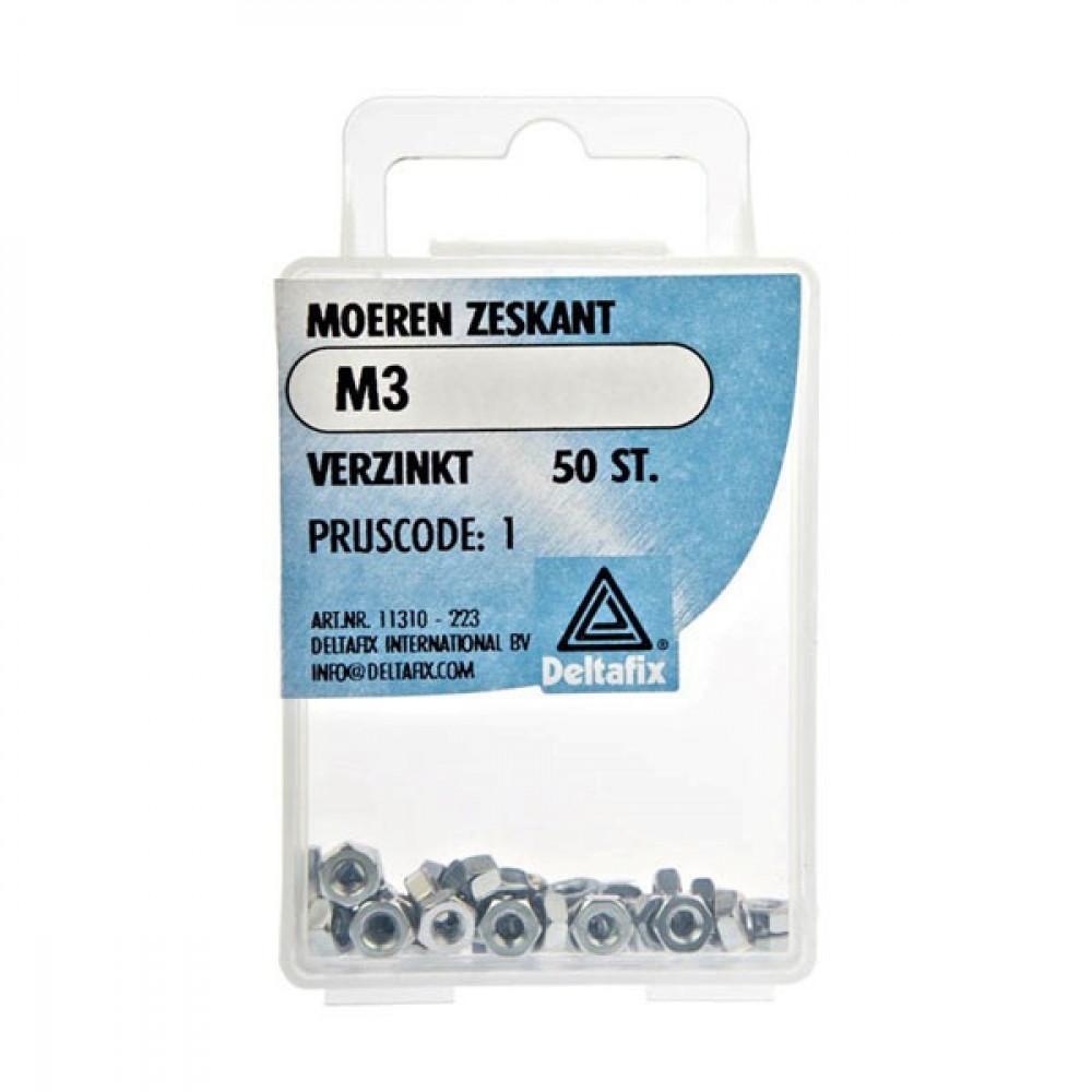 Moer Zeskant Verzinkt M3 Set 50st