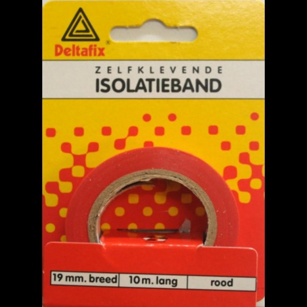 Isolatieband op kaart 10m x 19mm Rood