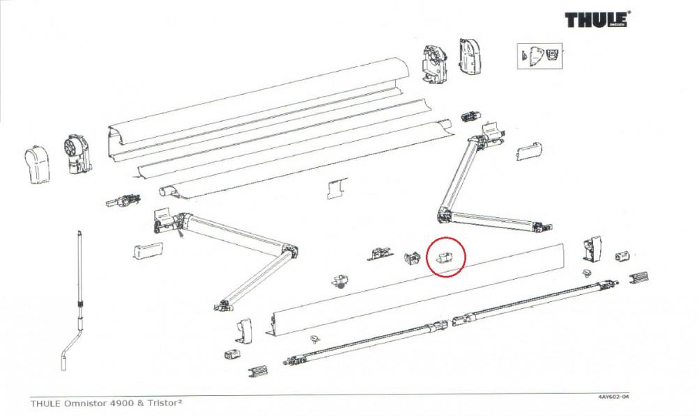 Thule Clip Support Arm Oval 4900