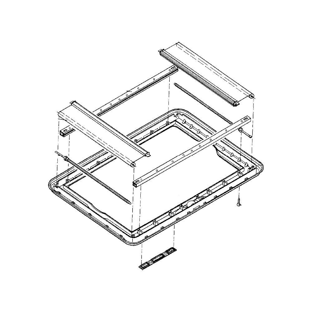 Dometic Heki 1 binnenkader compl. Crème