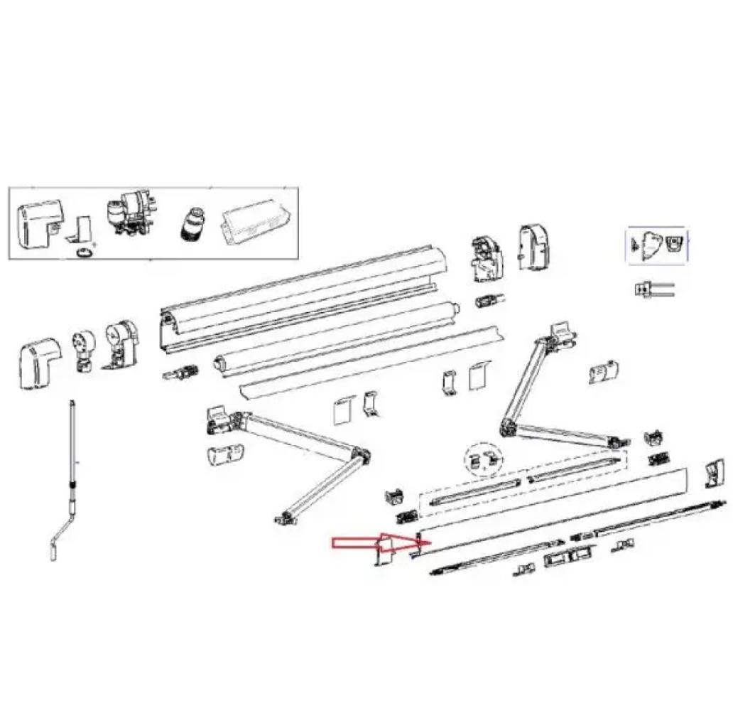 Thule Lead Rail 5200 3.75 Antraciet