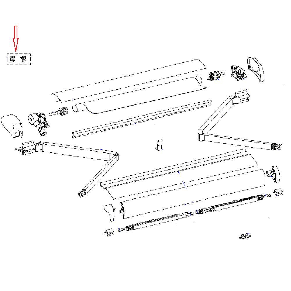 Thule Connection Pieces Tension Rafter 6002