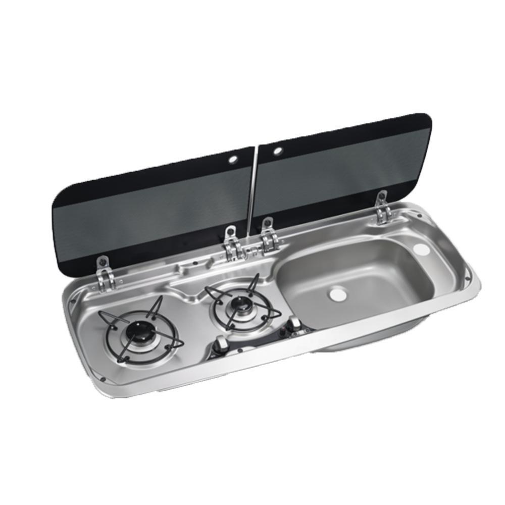Dometic 2-Pits Kookplaat met Spoelbak Rechts HSG23270R