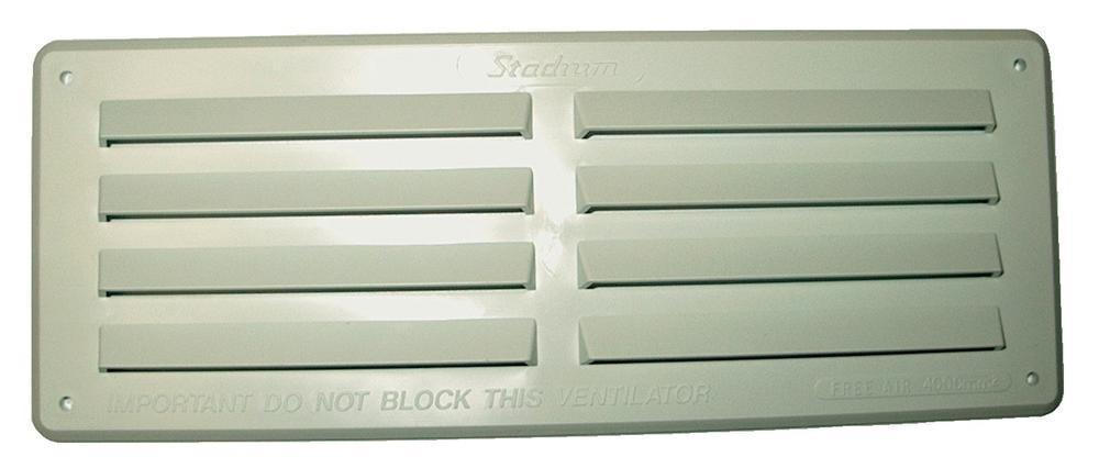 Ventilatierooster Wit opbouw 24x9cm