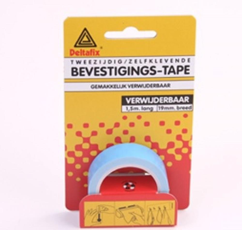 Bevestigingstape 1.5m x 19mm Wit