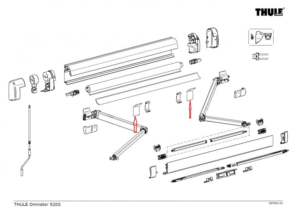 Thule Spring Support Roller Tube 5200